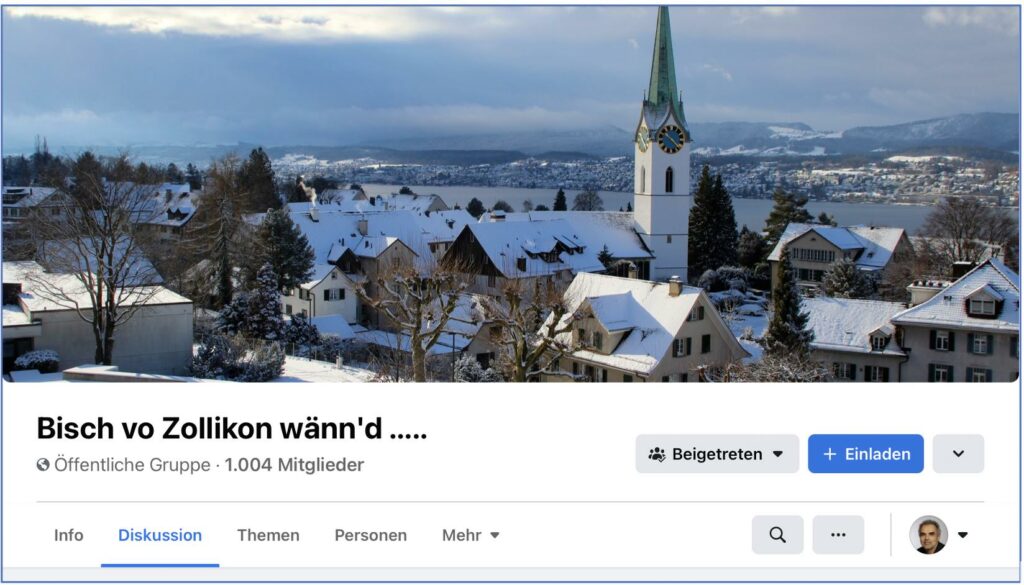 Facebookseite Zollikon