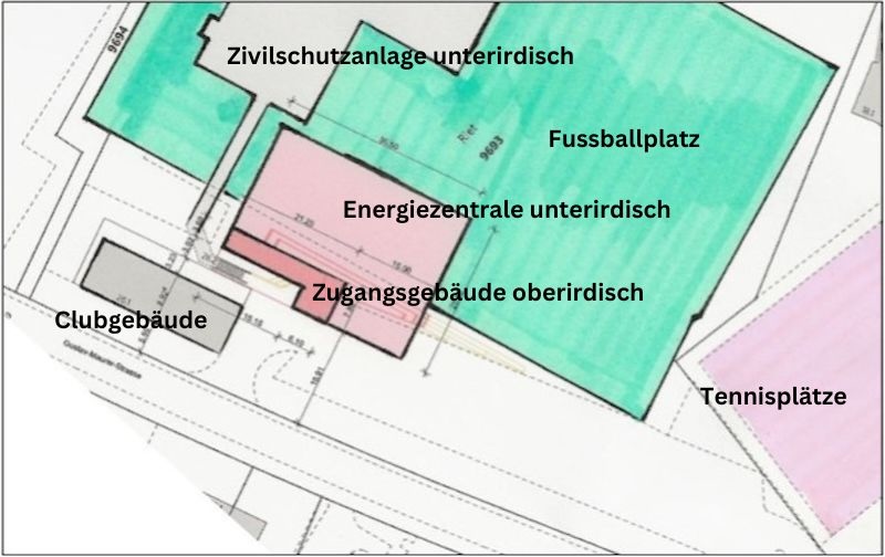 Geplante Energiezentrale für Fernwärme auf dem Riet (Grafiken: Gemeinde/rs)