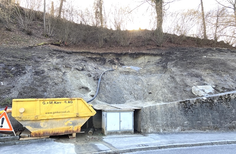 Der Hang des Anstosses bei der Trichtenhauser Strasse (Fotos: rs)