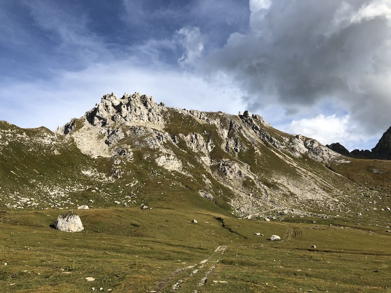 Der Campanitt, rechts davon der Passo del Sol