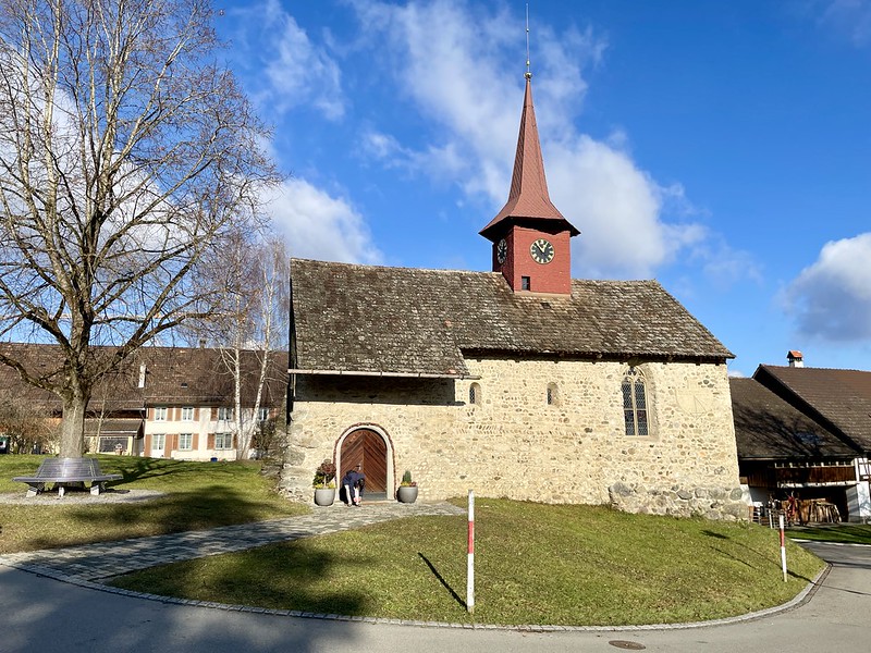 Die Kapelle von Gerlikon, gewidmet dem heiligen Georg. Jetzt sind wir im Thurgau